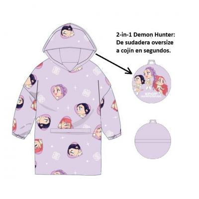 Sweatshirt Oversize com almofada K-Pop Demon Hunters 8 a 10