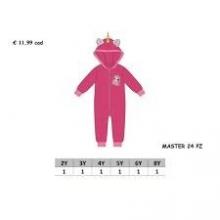 Unicornio Pijama Buzo Polar 200 g 2.3.4.5.6./8 — Pack de 6 unidades