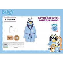 Bluey Bathrobe With Fantasy Hood 2-3.3-4.4-5.5-6A — Pack de 4 unidades