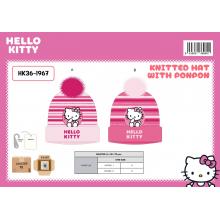 Hello Kitty Hat With Embroidery And Ponpon One Size