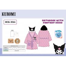 Kuromi Bathrobe With Fantasy Hood 3-4.5-6.7-8.9-10A — Pack de 4 unidades