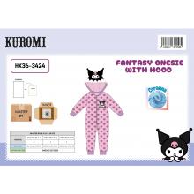 Kuromi Onesie With Fantasy Hood 5-6.7-8.9-10A — Pack de 6 unidades