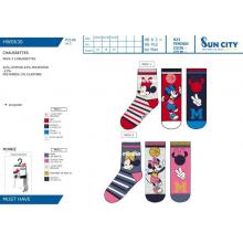 Minnie conjunto de 3 Meias 62%CO23%PE13%PA2%EL — Pack de 12 unidades