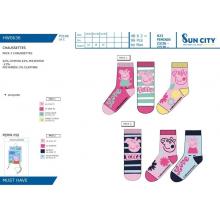 Meias Peppa Pig 62%CO23%PE13%PA2%EL — Pack de 12 unidades