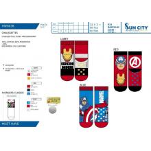 Meia Antiderrapante Avengers 70%CO 18%PE 10%PA 2% Ea — Pack de 24 unidades