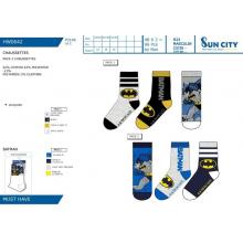 Meias Batman 62%CO23%PE13%PA2%EL — Pack de 12 unidades