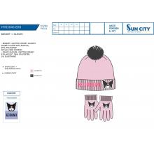 Gorro com luvas Kuromi