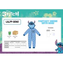 Lilo & Stitch Boy Onesie With Fantasy Hood 3-4.5-6.7-8.9-10A — Pack de 6 unidades