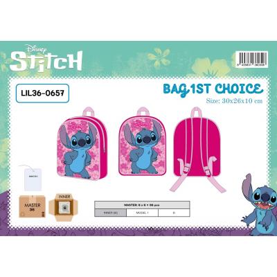 Bolsa 1ST Choice 30 cm Stitch Pink LIL36