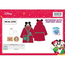 Mickey Christmas Bathrobe With Fantasy Hood 2-3.3-4.5-6.7-8 — Pack de 4 unidades