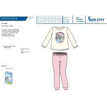 Pijama Longo Coralina Bluey em caixa 100%PE — Pack de 4 unidades