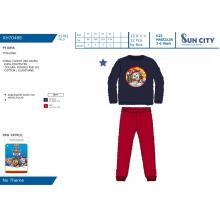 Pijama Longo Coralina Patrulha Pata 100%PE — Pack de 4 unidades