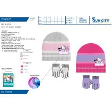 Gorro com luvas Hello Kitty